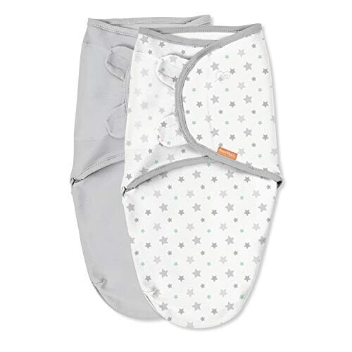 SwaddleMe Οργανικό Swaddle - Μέγεθος Μικρό/Μεσαίο, 0-3 Μηνών, 2-Pack (Αστερίες)