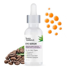 InstaNatural Eye Serum for Dark Circles & Puffiness, Reduces Bags, Wrinkles, Fine Lines, Sagging Skin & Puffy Eyes 1 Fl Oz