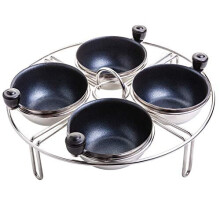 Eggssentials Egg Poacher Insert Stainless Steel Poached Egg Cooker Eggs Poaching Cup PFOA Free Egg Poachers Nonstick, 7.25" Rack Compatible with Skill