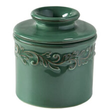 Butter Bell - The Original Butter Bell Crock by L. Tremain, French Ceramic Butter Dish, Antique Collection, Emerald