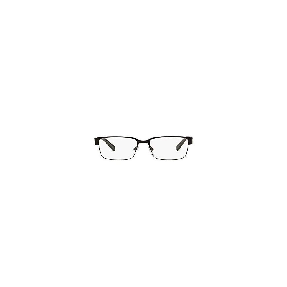 A|X ARMANI EXCHANGE Mens AX1017 Rectangular Prescription Eyewear Frames, Black/Demo Lens, 54 mm