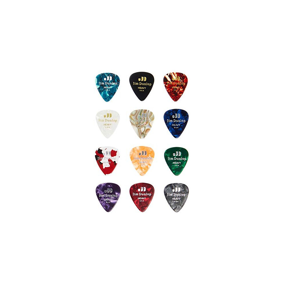 Jim Dunlop Dunlop PVP107 Heavy Celluloid Guitar Pick Variety Pack-12 Pack