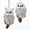 Kurt Adler 1 Set 2 Assorted Brown And White Owl Ornaments,white, grey 1