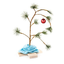 Product Works 24-Inch Charlie Brown Christmas Tree with Linuss Blanket Holiday D?or, Classic Ornament, Green