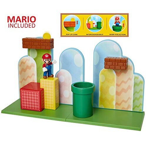 Super Mario Conjunto de bonecos Super Mario Nintendo Acorn Plains 2.5 com acessrios
