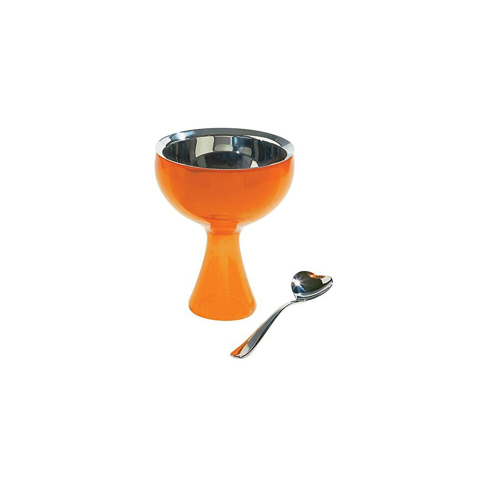 A di Alessi Big Love Bowl and Spoon, Orange