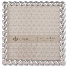 Lawrence Frames Rope Design Metal Frame, 4x4, Silver
