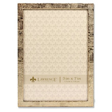 Lawrence Frames 5x7 Gold Metal Linen Pattern Picture Frame