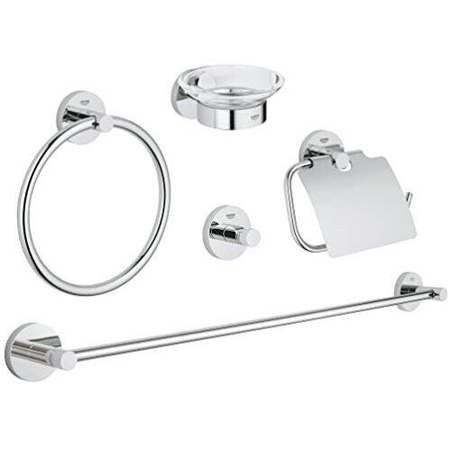 Grohe Grohe Essentials Master Bathroom Set, 5-In-1, Starlight Chrome