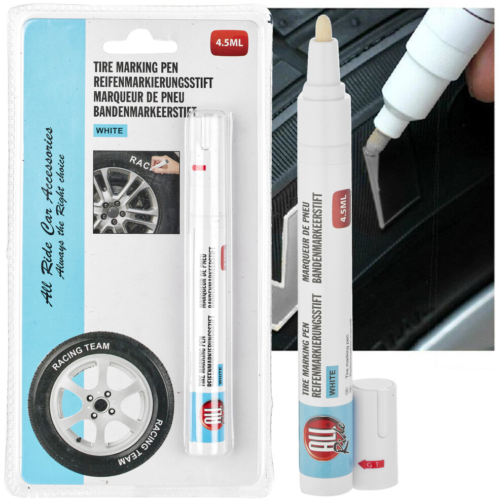 4.5ml Permanent White Cars Wheel Rubber Tyre Marking Marker Pen Paint