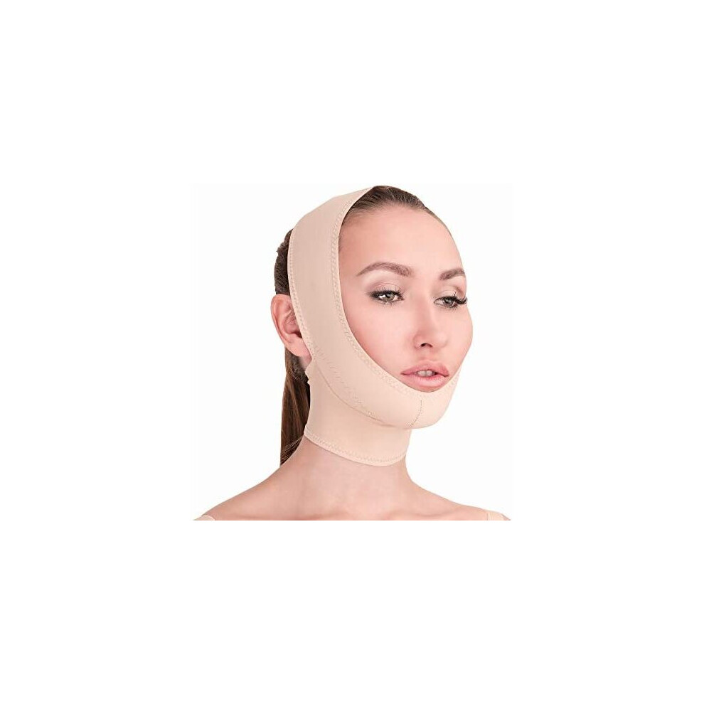 Post Surgical Chin and Neck Lifting Support and Compression Mask, Band, Strap for Women and Men - Double Chin Slimmer, Jowl Tightening Anti-Aging