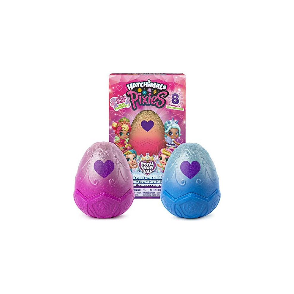 Hatchimals, Pixies Royals 2-Pack, 2.5-Inch Collectible Dolls and Accessories, for Kids Aged 5 and Up (Styles May Vary)