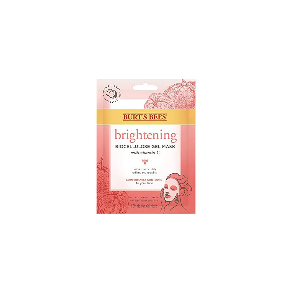 Burts Bees Brightening Biocellulose Gel Face Mask, Mandarin