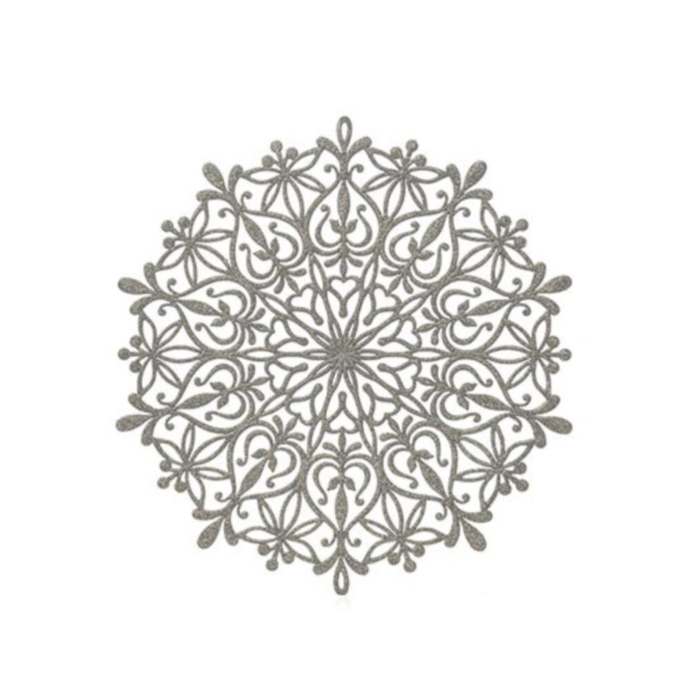 Premier 39cm Snowflake Placemat Silver Glitter