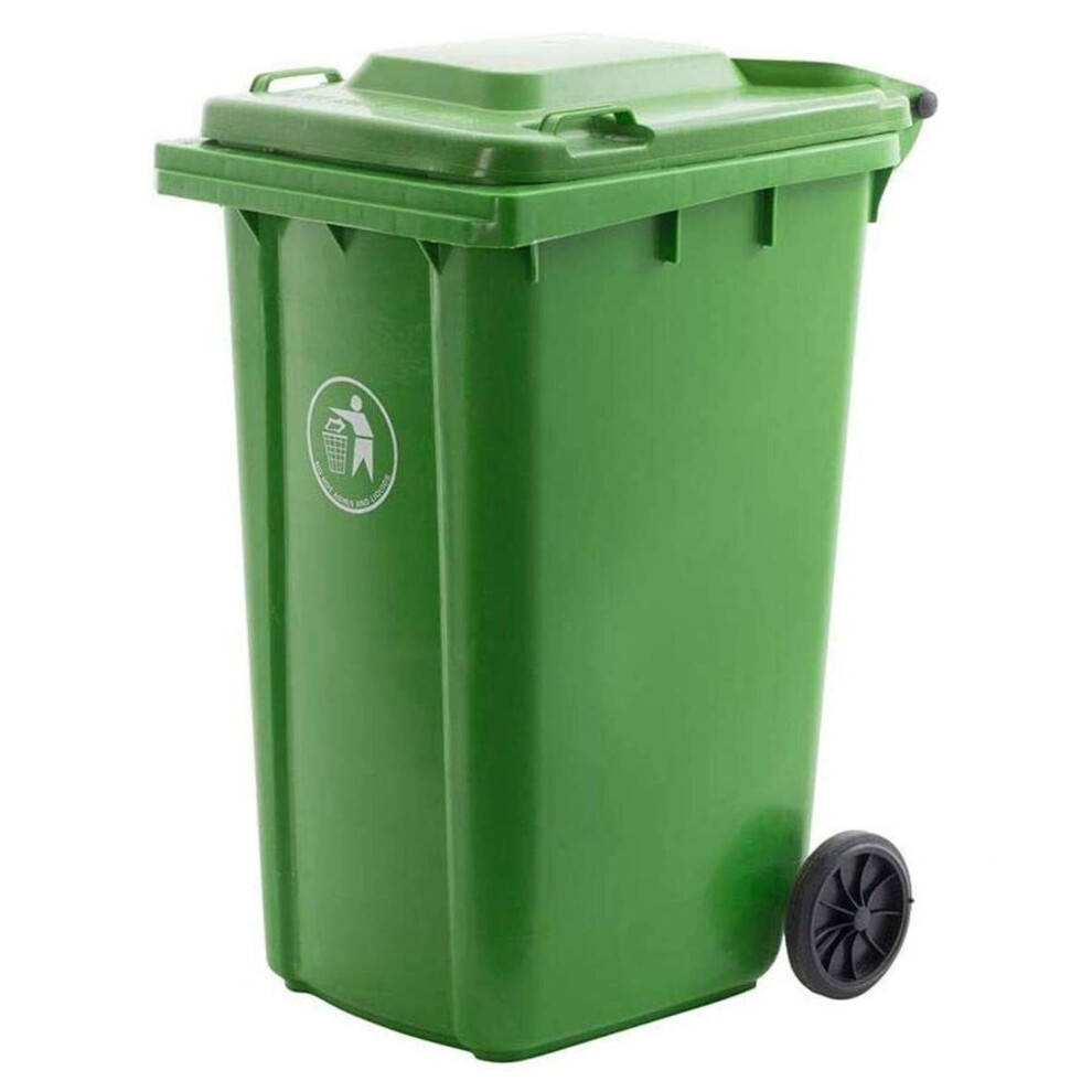 (Green) Wheelie Waste Bin 240L Council Size & Rubber Wheels