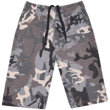 (5-6 Years, Camo Charcoal) Boys 100% Cotton Camo Charcoal Casual Chino Shorts