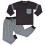 (5-6 Years, Black) Unisex Game Controller Contrast PJS Sleepwear Set 1