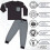 (5-6 Years, Black) Unisex Game Controller Contrast PJS Sleepwear Set 6