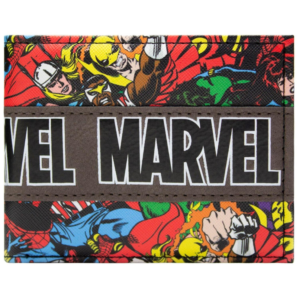 Superheroes Comic Book Print Multicolour ID and Card Bi-Fold Wallet