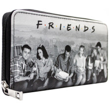 Friends Lunch on a Skyscraper Grey Coin and Card Clutch Purse
