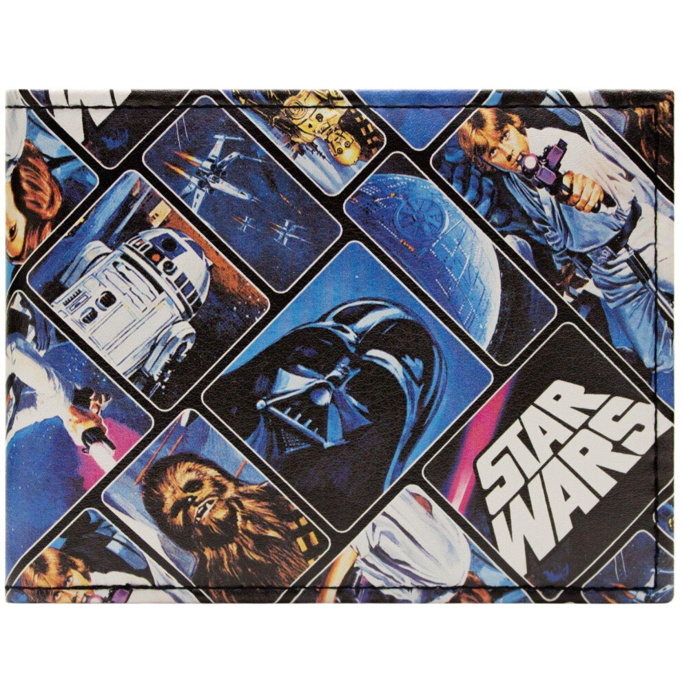 Star Wars A New Hope Film Poster Print Blue ID and Card Bi-Fold Wallet