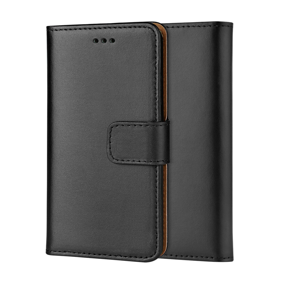 (Black) Genuine Real Leather Wallet Case For Iphone 7G/8G Black 5055546079312