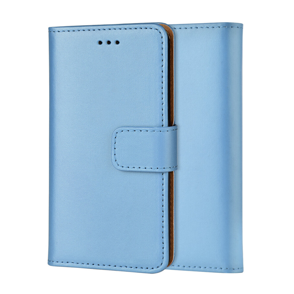 (Blue) Genuine Real Leather Wallet Case For Iphone 7G/8G Blue 5055546079329