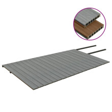 vidaXL WPC Terrassendielen mit Zubehör Braun und Grau 36 m² 2,2 m
