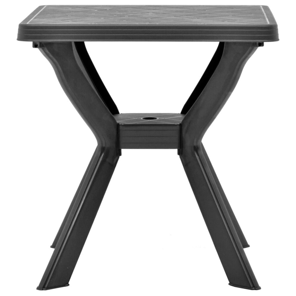 vidaXL Bistro Table Anthracite 70cm Plastic Outdoor Terrace Stand Furniture