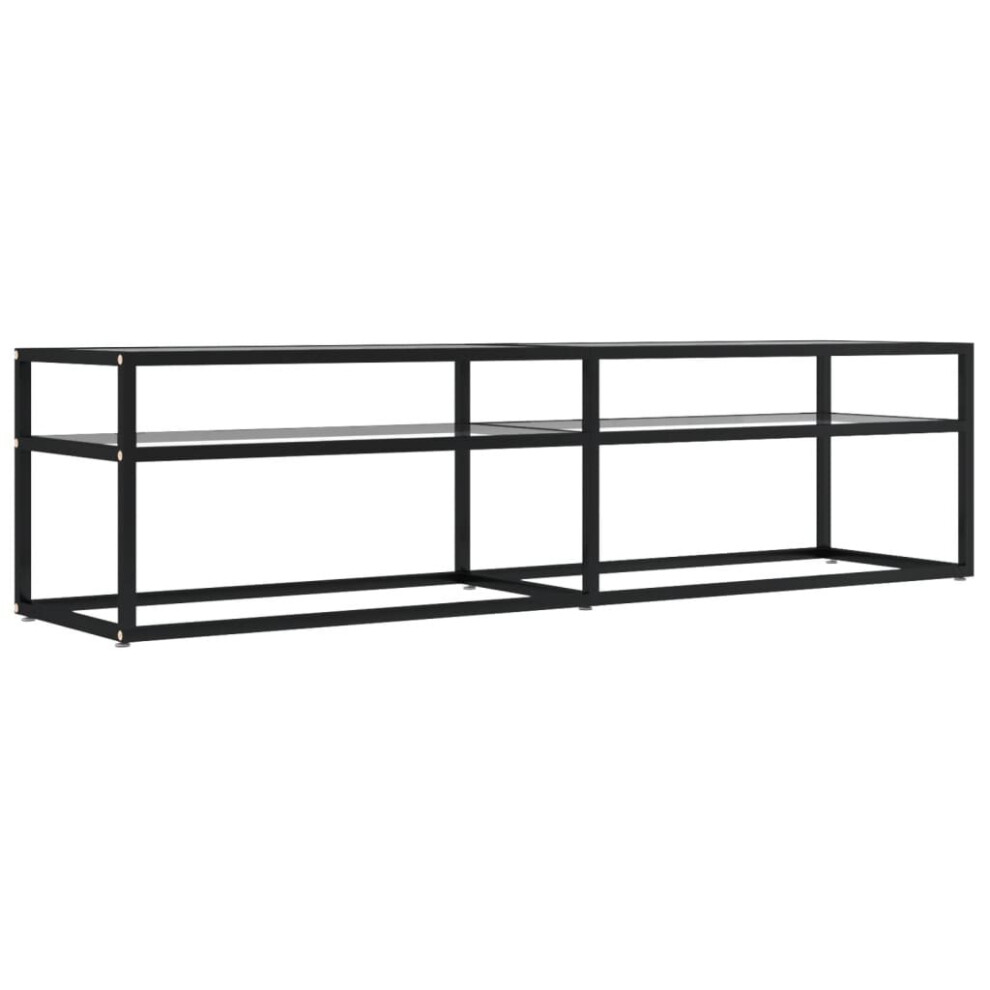 Vidaxl Tv Cabinet Transparent Tempered Glass Home Stereo Hifi Cabinet Tv Stand