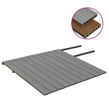vidaXL WPC Terrassendielen mit Zubehör Braun und Grau 20 m² 2,2 m