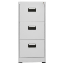 vidaXL Filing Cabinet Light Grey 46x62x102.5 cm Steel Office Storage Furniture