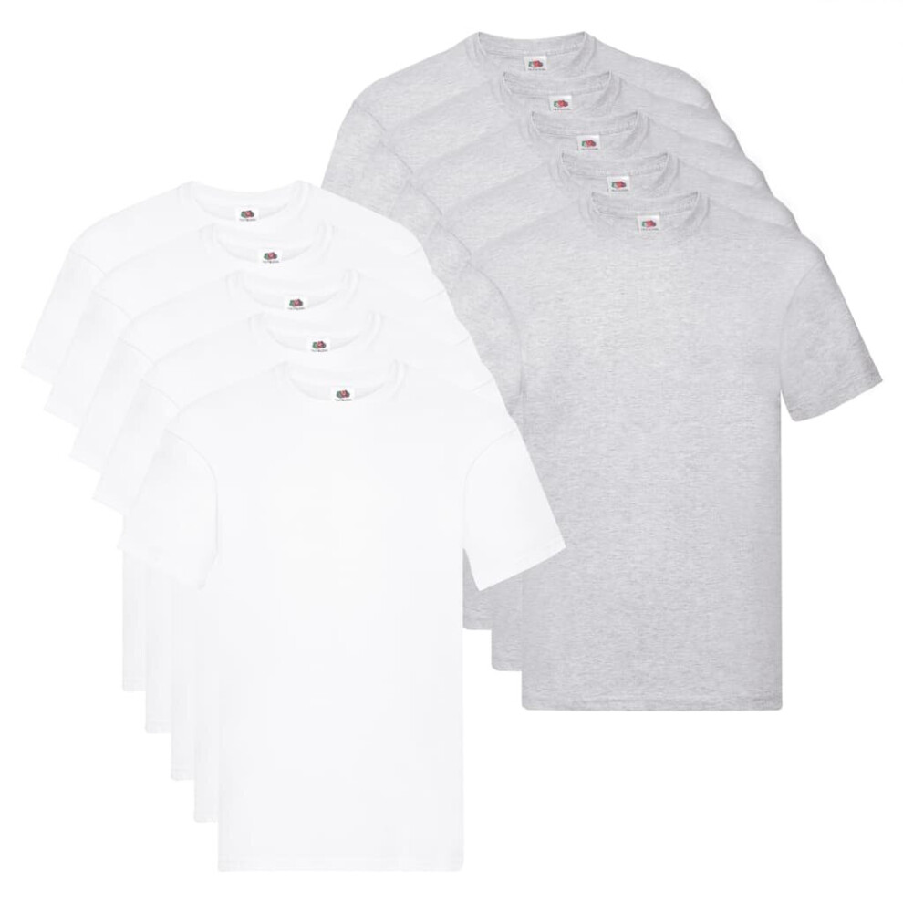 Fruit of the Loom 10x Original T-shirts 5XL Cotton Clothing Casual Shirts