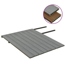 vidaXL WPC Terrassendielen mit Zubehör Braun und Grau 16 m² 2,2 m