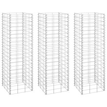 vidaXL 3x Gabion Raised Beds Iron Garden Patio Gabion Basket Planter Wall
