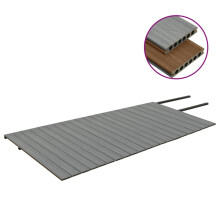 vidaXL WPC Terrassendielen mit Zubehör Braun und Grau 40 m² 2,2 m