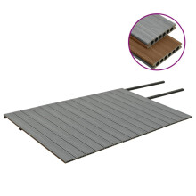 vidaXL WPC Terrassendielen mit Zubehör Braun und Grau 30 m² 2,2 m
