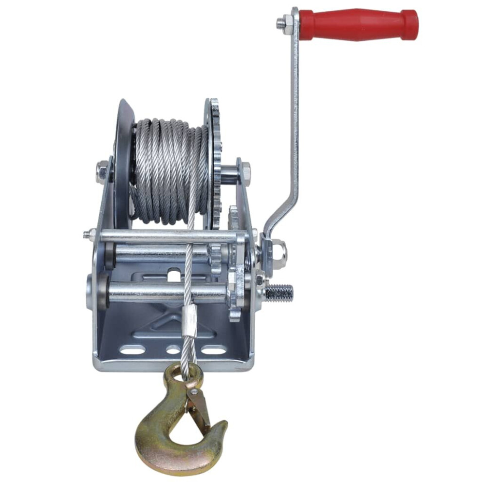 vidaXL Hand Winch 1130 kg Business Industrial Hoist Lift Manual Winch Puller