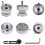 vidaXL Badge Maker Machine with Circle Cutter Rotate Punch 58mm Press Maker 8