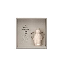 East Of India For A Special Friend Wooden Angel Ornament In A Box Keepsake Trinket Gift Idea