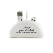 East Of India Difficult Roads Ceramic House On Hill Inside Box Keepsake Gift Idea
