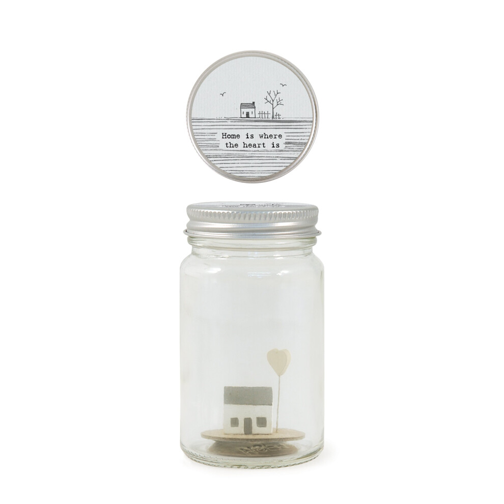 East Of India Home Is Where The Heart Is Little World In A Jar Ornament Keepsake Gift Idea