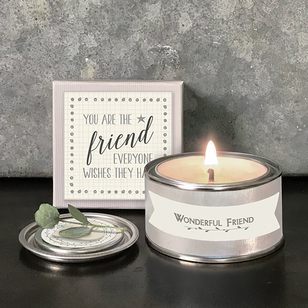 East Of India The Friend Everyone Wishes They Had Candle In A Tin With Gift Box Thoughtful Gift Idea