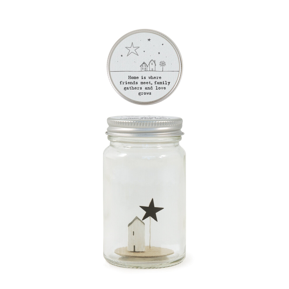 East Of India Home Is Where Love Grows Little World In A Jar Ornament Keepsake Gift Idea