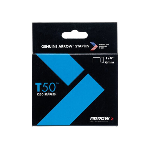 Arrow Arrow T50 Staples 6mm (1/4in) Bulk Pack 5000 ARRT5014IP