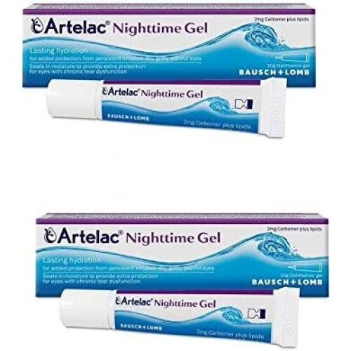 2 x Artelac Nighttime Gel 10g - Deep Night Hydration for Persistent Eye Dryness