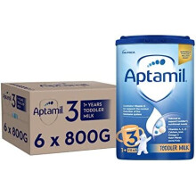 Aptamil 3 Toddler Baby Milk Powder Formula, 1-2 Years, 800g (Pack of 6) - Packaging May Vary