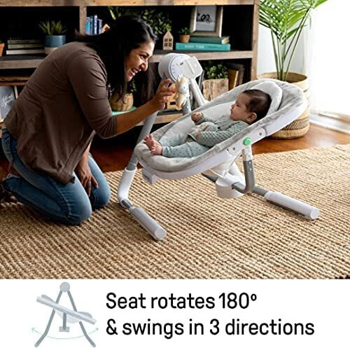 Ingenuity Ingenuity Anyway Sway PowerAdapt Dual-Direction draagbare schommel - Ray 2