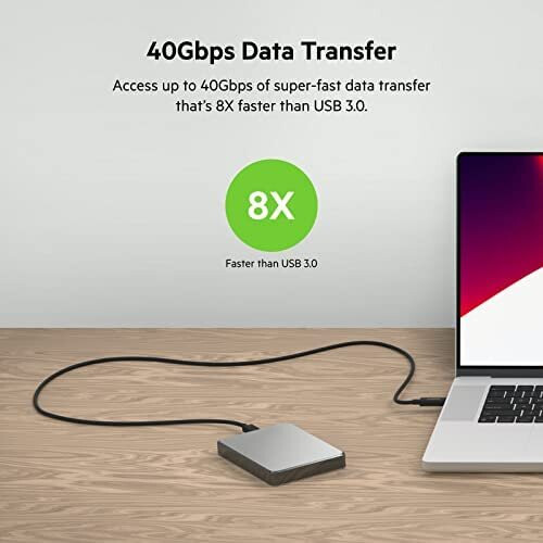 Belkin Câble Thunderbolt 4 - BELKIN - 2 m - 40 Gbit/s - 100 W Power Delivery - USB Type-C 1