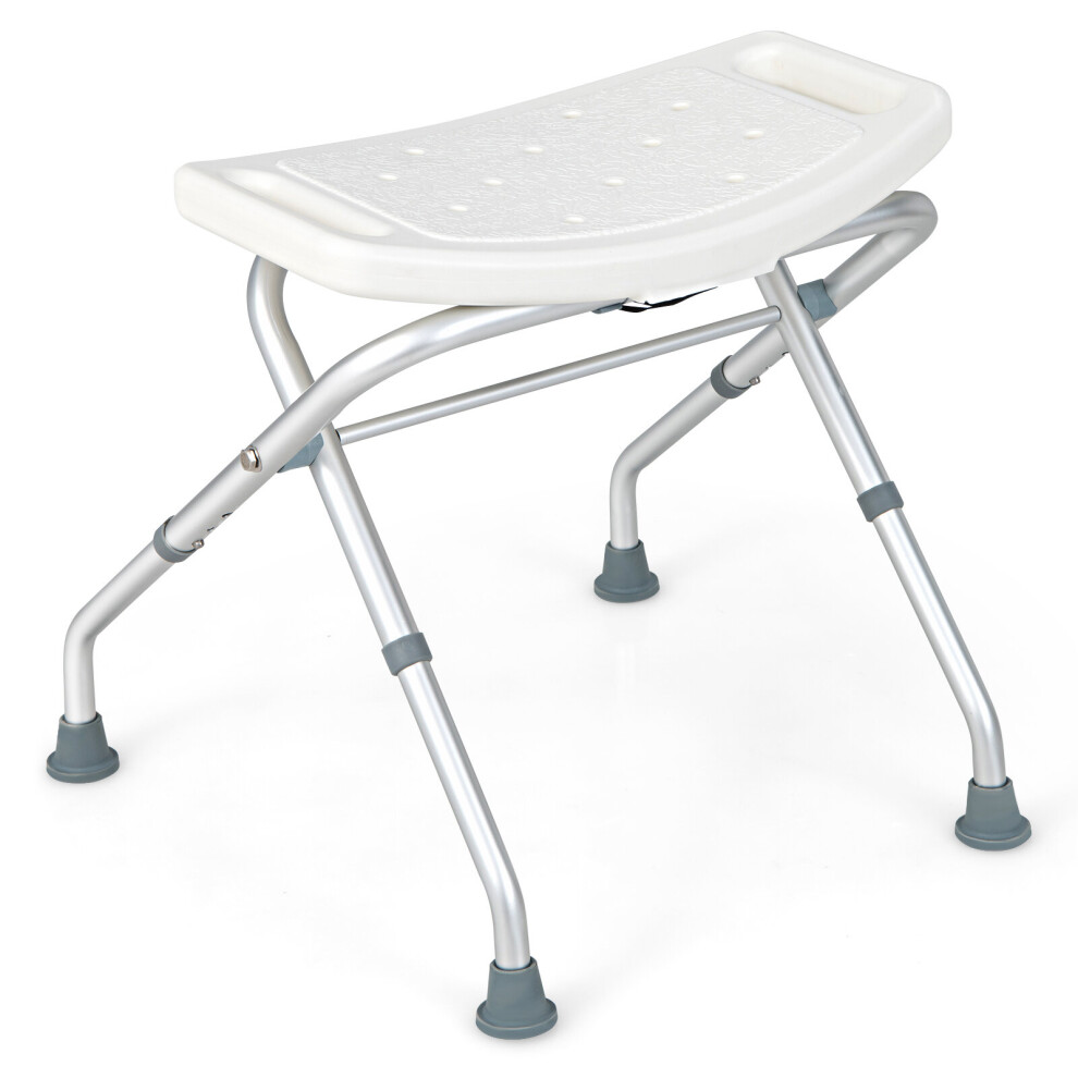 Folding Shower Stool Height Adjustable Bath Chair Non-Slip Shower Seat